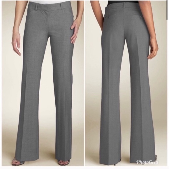 Theory Max C Tailor Gray Trouser Pant Size 4 - Picture 1 of 10